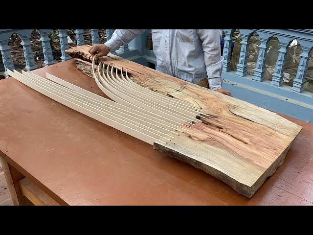 Amazing Extremely Creative Woodworking Idea From Discarded Wood // Build Outdoor Table For Garden