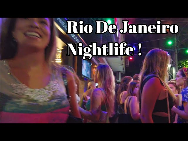 RIO DE JANEIRO NIGHTLIFE WALK!!💃🕺 Nightlife in LEBLON Brazil + Saxophone Music🎷🎸🥁😎 LOVE BRAZIL!💗