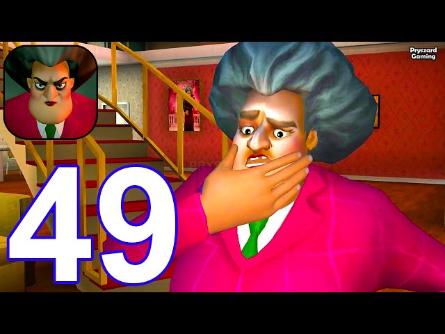Scary Teacher 3D - Gameplay Part 49 - Winter Gone Bad - Find A Way To Ruin Miss T Movie Day