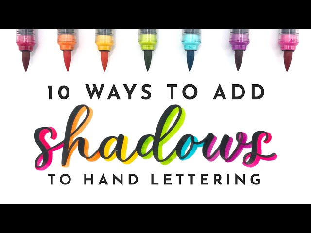 10 Hand Lettering Shadows for Beginners | Easy ways to add shading to your calligraphy!
