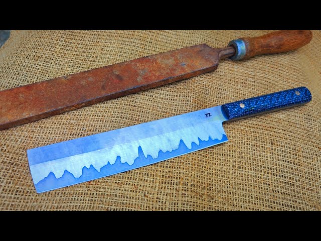 Forging a Japanese knife NAKIRI san may from an old file