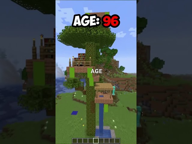 different age treehouses in minecraft VS noob 😱 #shorts