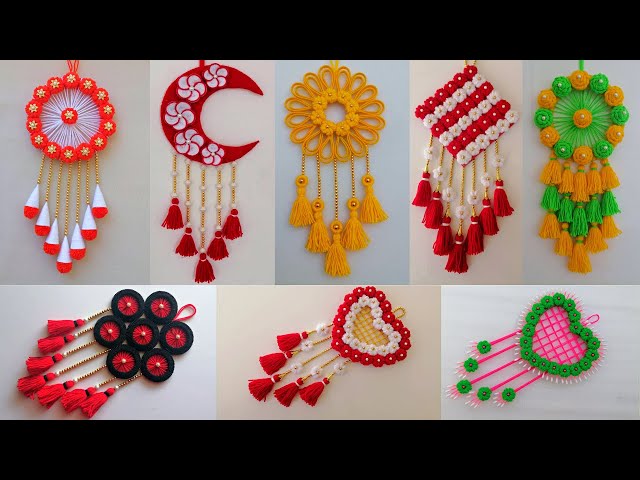 8 Best Woolen Flower Wall Hanging Craft Ideas | Woolen Craft Wall Hanging | Woolen Wall Hangings