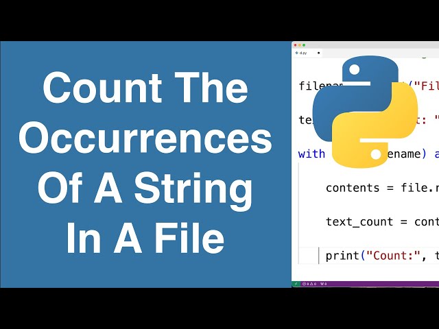 Count The Occurrences Of A String In A File | Python Example