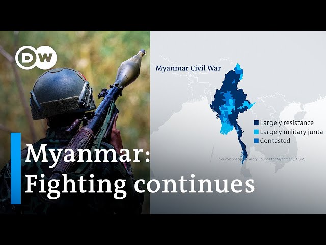 Myanmar conflict: Insurgent groups and the military junta battle for control | DW News