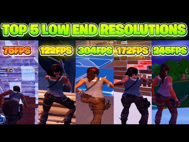 TOP 5 BEST STRETCHED RESOLUTIONS In Fortnite Season 4 For Low End PC - 🔨 BOOST FPS & REDUCE DELAY🔨