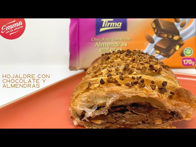 POSTRE fácil de HOJALDRE y CHOCOLATE CON ALMENDRAS | Un mes con las tabletas de chocolate Tirma