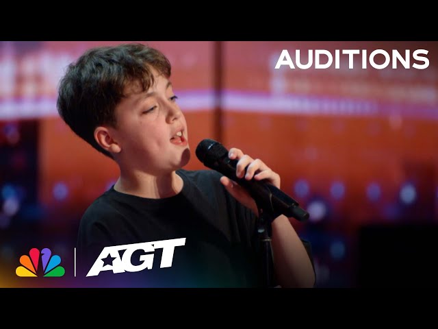 12-year-old Alfie Andrew receives a STANDING OVATION for "Hold My Hand" | Auditions | AGT 2023