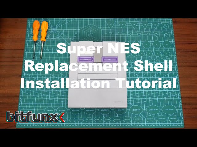 Bitfunx SNES Replacement Shell Installation——No more dirty or cracked old Super Nintendo.