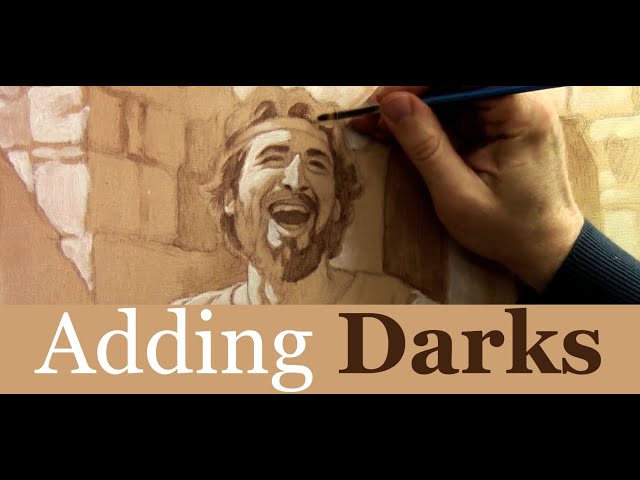 How to Add Darks (Contrast) to Your Acrylic Grisaille Painting