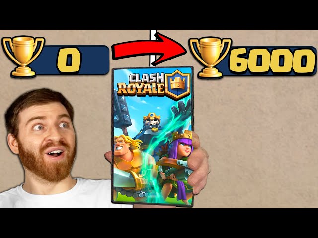 Clash Royale 0 to 6000 Trophies in ONLY 10 HOURS on New Account!