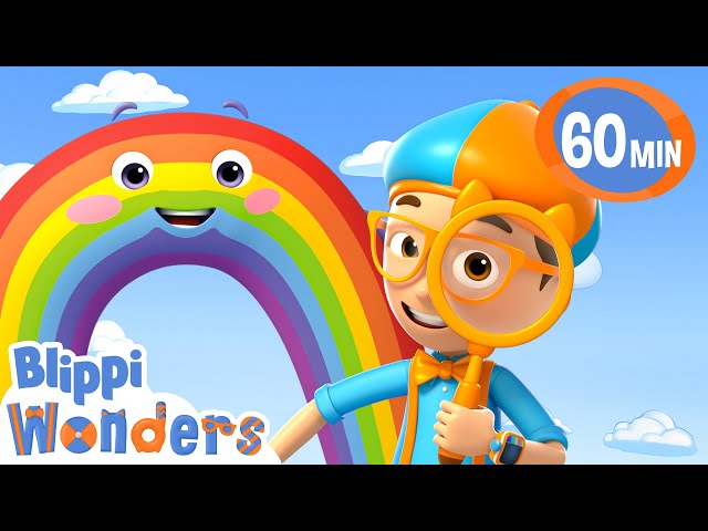 Blippi asks Bowie the Rainbow how he gets his colors! | Blippi Wonders Educational Videos for Kids