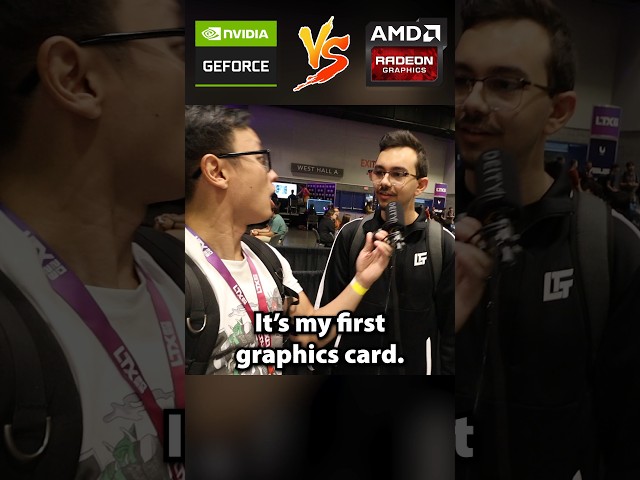 His FIRST graphics is a what?! #pcgaming #nvidia #amd #shorts