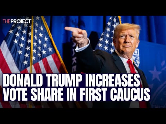 Donald Trump Increases Vote Share In First Caucus