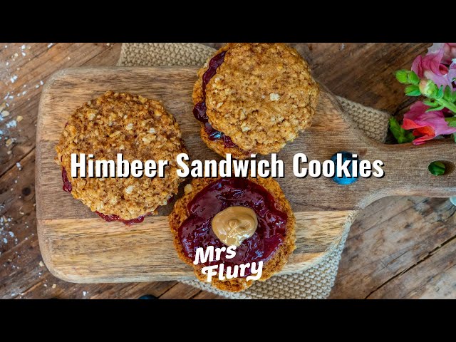 Himbeer Sandwich Cookies 🍪💗 Super lecker & einfach backen #shorts Mrs Flury
