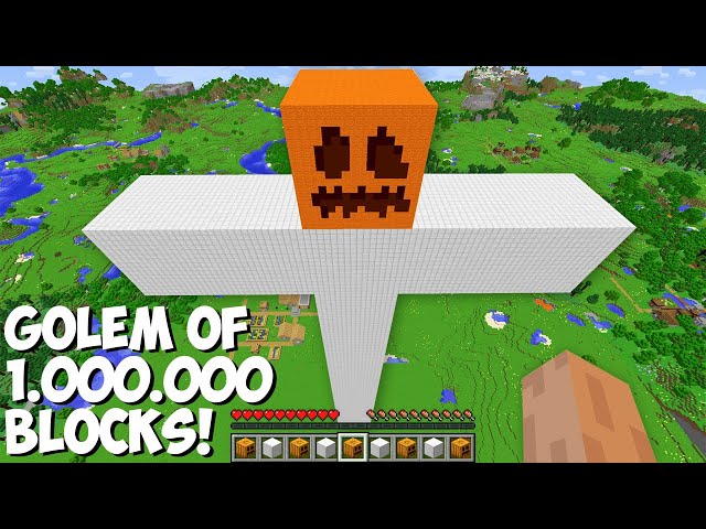 Never SPAWN A GOLEM FROM 1,000,000 BLOCKS in Minecraft ! INCREDIBLY HUGE IRON GOLEM !