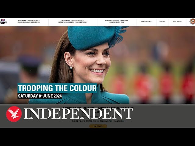 Army removes website claim that Kate will review Trooping the Colour