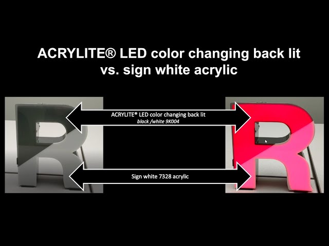 ACRYLITE® LED color changing back lit black/white | Product Spotlight Series