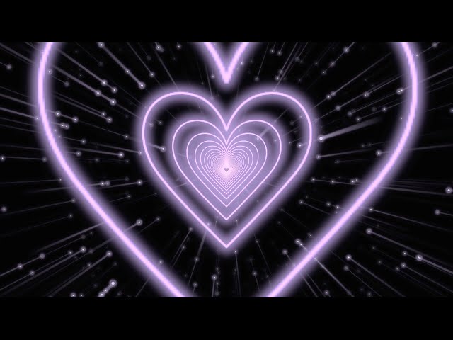 💜 Light Purple Heart Tunnel - Heart Background Video Loop [2 Hours]