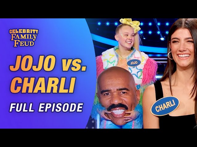JoJo Siwa vs. Charli D'Amelio! Extended full episode w/ bonus content! | Celebrity Family Feud