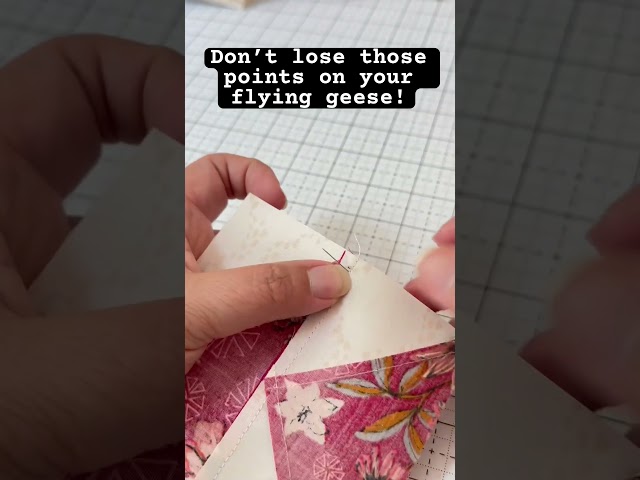 Secret to keeping the points on your flying geese 🤐⭐️ #short #shorts #quilt #quilting #sewing #craft