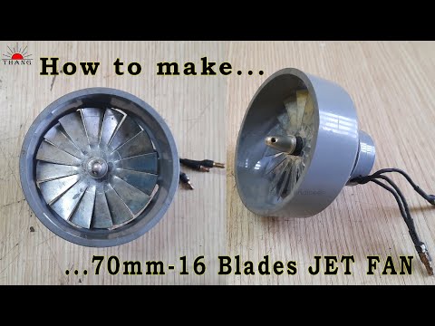 How to make EDF 70mm 16 Blades 4S DUCTED FAN from PVC Pipe