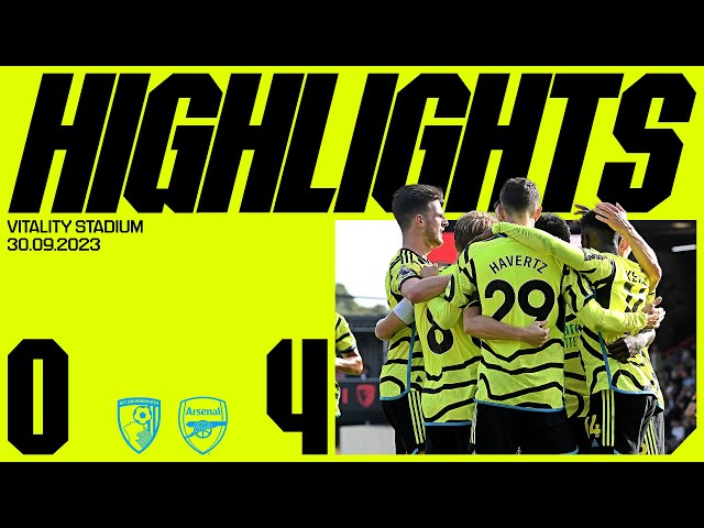 HIGHLIGHTS | Bournemouth v Arsenal (0-4) | Saka, Odegaard, Havertz and White score in resounding win