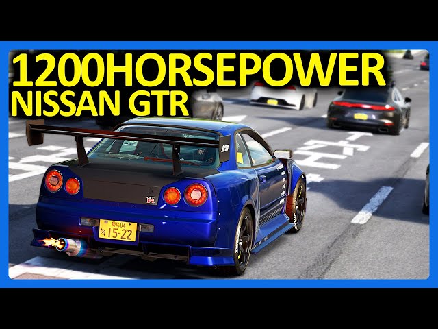 Cutting Up Traffic with an 1200HP Nissan R34 GTR in Japan!! (No Hesi)