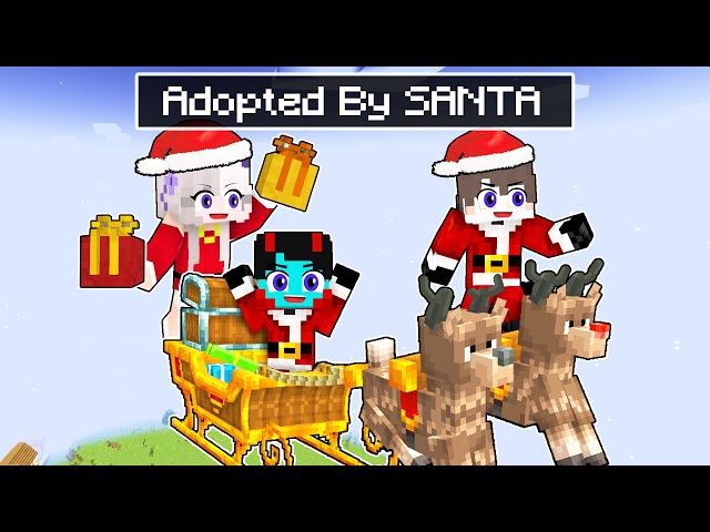 Adopted By SANTA FAMILY in Minecraft!