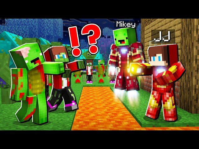 How IRON MAN Mikey and JJ Security House vs 10 000 ZOMBIE Mikey and JJ ? - (Maizen)