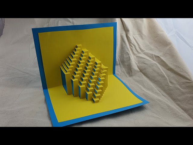 The simplest making ladder geometry with yellow paper | Kirigami by TL