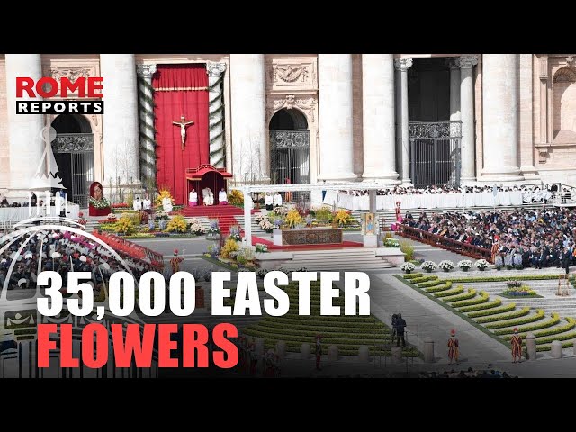 🌷EASTER | Over 35,000 Easter flowers will again cover St. Peter's Square