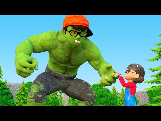 NickHulk vs Giant Zombie  Rescue Tani, Miss T - Scary Teacher 3D Superheroes Animation