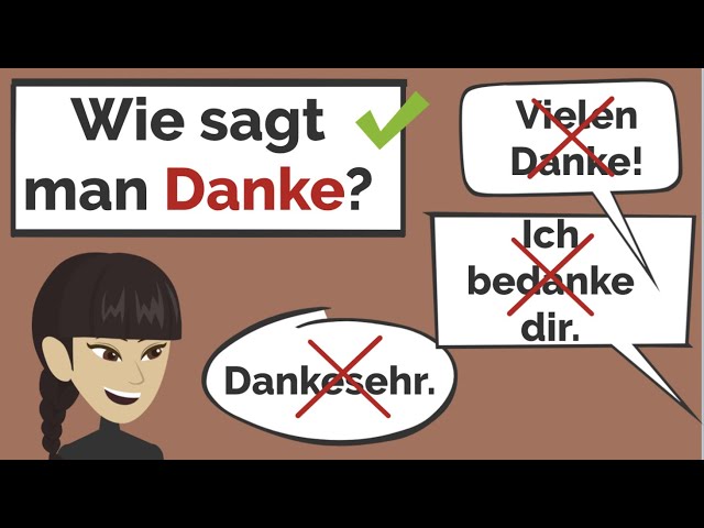 Deutsch lernen | Danke sagen | Dank | danke |  A1, A2, B1 How to say thank you | Wortschatz | thanks