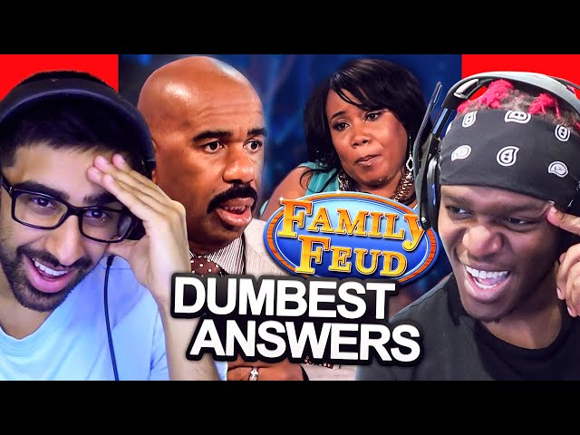 SIDEMEN REACT TO DUMBEST FAMILY FEUD ANSWERS
