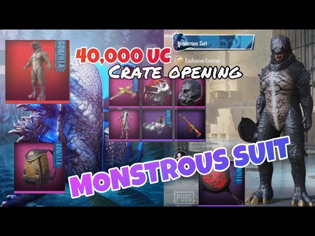 اخيرا حصلت سكن غودزيلا  - Godzilla | Monstrous Crate Opening New Update 0.13.0 PUBG Mobile