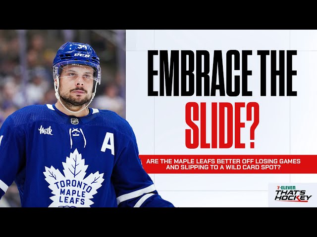 ARE THE MAPLE LEAFS BETTER OFF LOSING GAMES AND SLIPPING TO A WILD CARD SPOT?