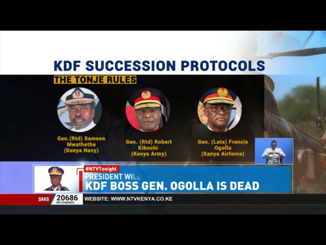 Succession in the military after the death of the Chief of Defence Forces Francis Ogolla