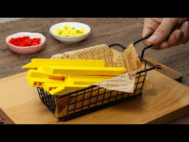 I Found The Perfect LEGO Crispy Potato Stick & Cheese Sauce | Lego Cooking Compilation