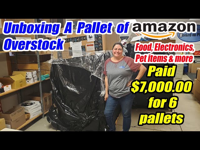 Unboxing a pallet of Amazon overstock - I paid $7,000.00 It had food Electronics pet items and more!