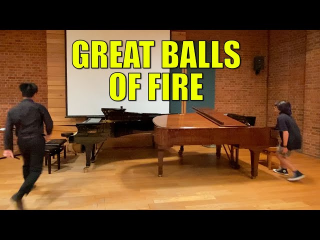 We Played Great Balls of Fire on Two CONCERT GRAND Pianos | Cole Lam