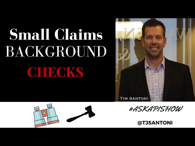 Small Claims Background Checks