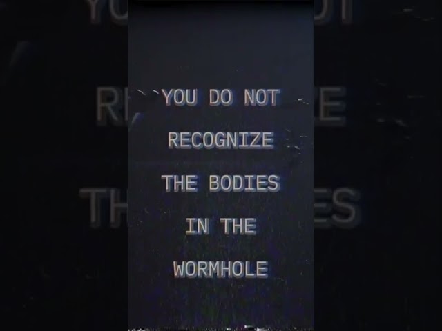 YOU DO NOT RECOGNIZE THE BODIES IN THE WORMHOLE