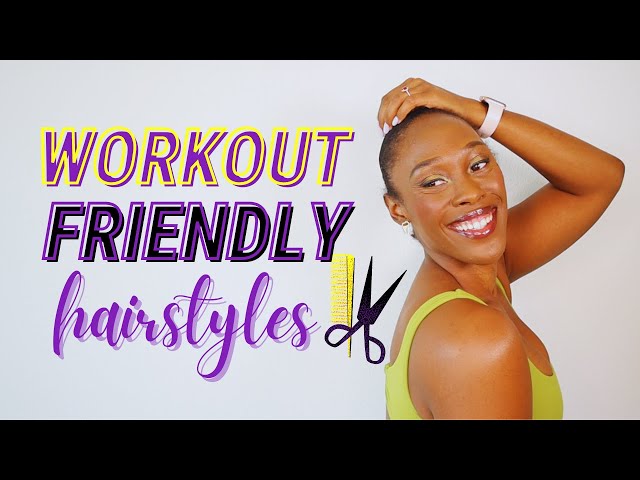 3 QUICK & EASY Workout & Gym-Friendly Hairstyles for NATURAL hair 💇🏾‍♀️