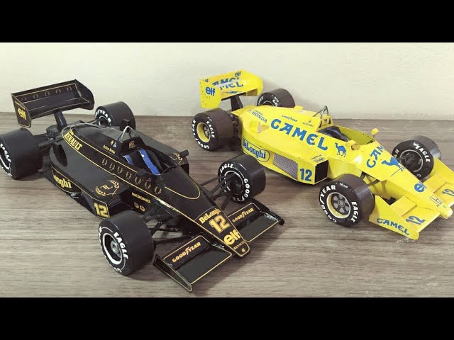 Lotus Ayrton Senna, passo a passo, como montar miniatura de formula1, Papercraft