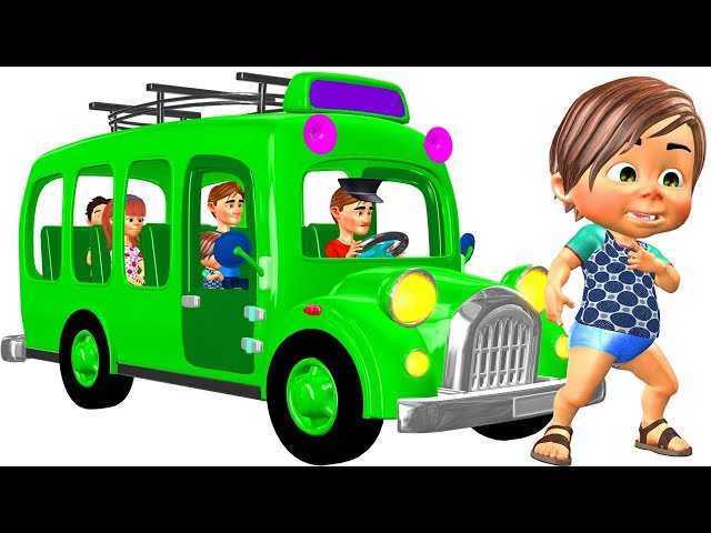 CARTOON RHYMES For Babies Wheels On The Bus Nursery Rhymes Song For Kids - Animals Cartoon Rhymes