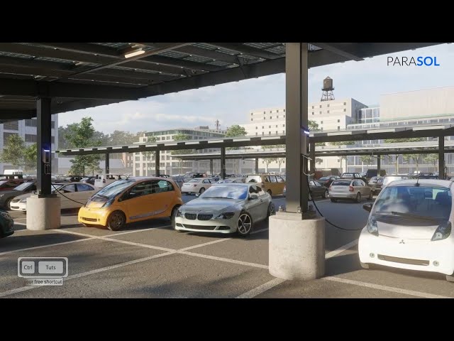 Amazing detailed Animation project for Solar Carports installation