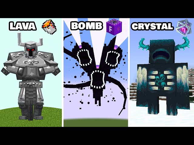 All Weaknesses of Bosses - Wither Storm,Warden,Wither,Ferrous,Barako....