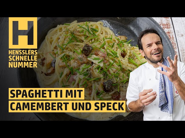 Schnelles Spaghetti mit Camembert und Speck Rezept von Steffen Henssler