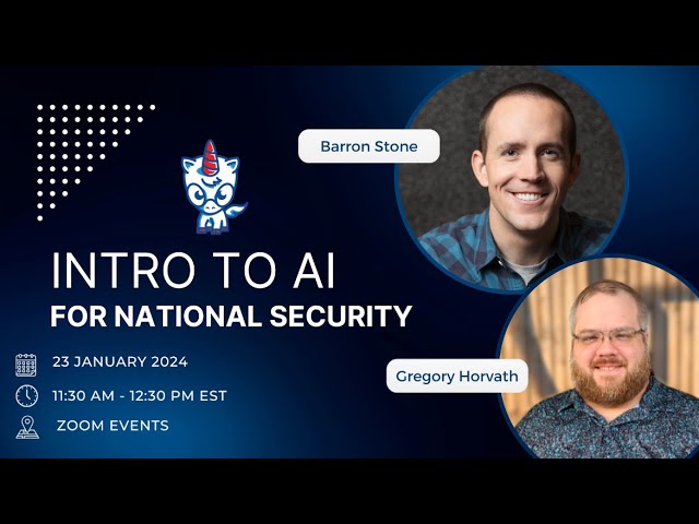 Intro to AI for National Security
